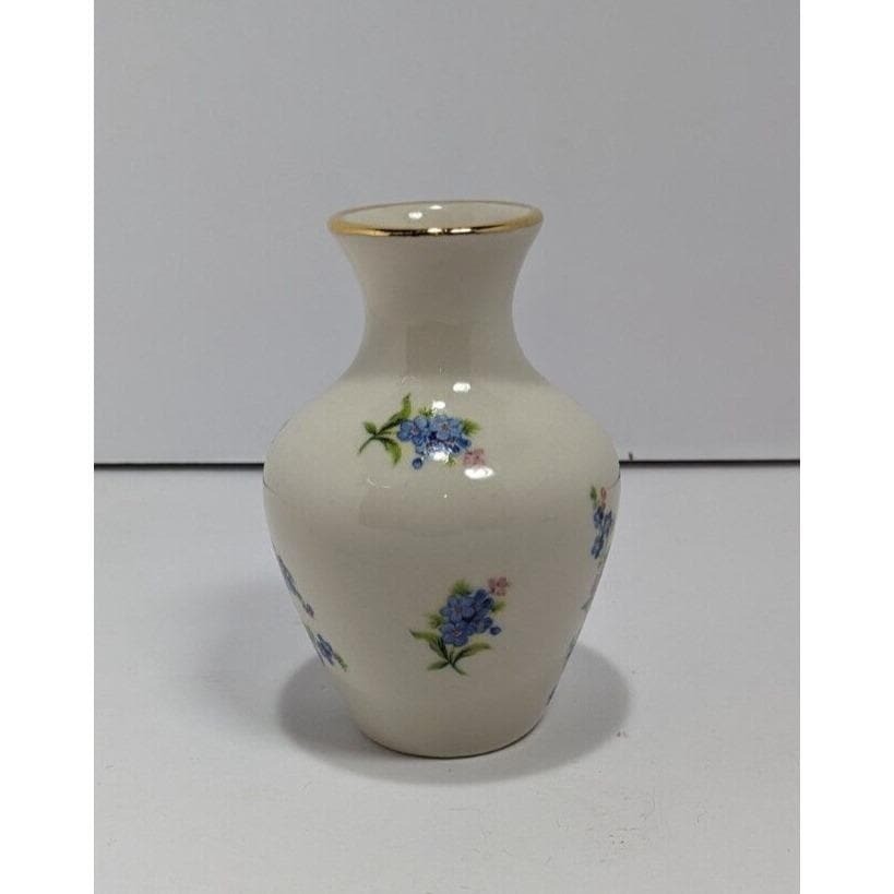 Vintage Holley Ross Vase 22K Gold Trim Porcelain 4.5 Inch