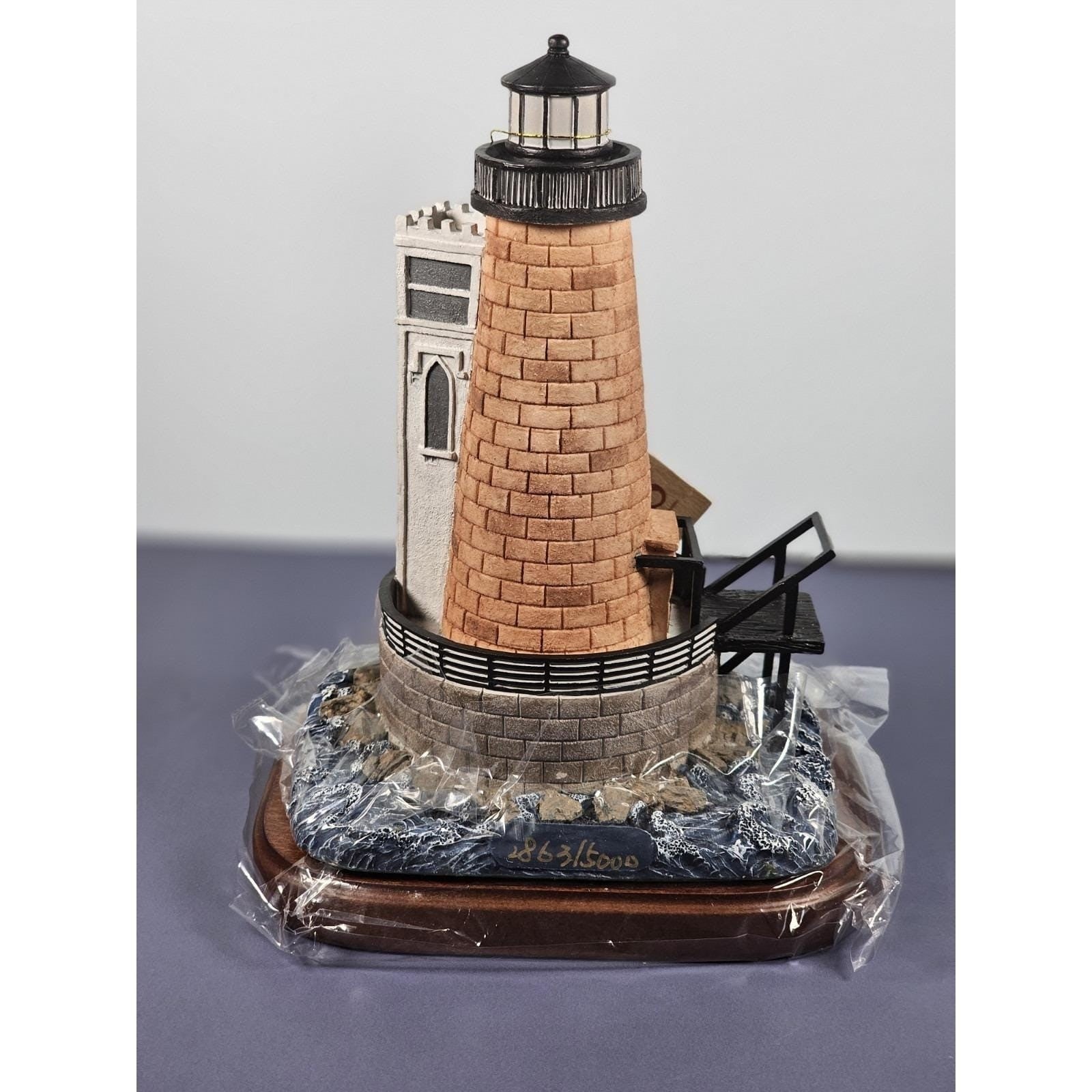 Lefton Lost Lights Bishop & Clerks Lighthouse w/ Box COA