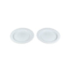 CorningWare French White Ribbed Plates Set of 2 8.25 Inch Salad Plates