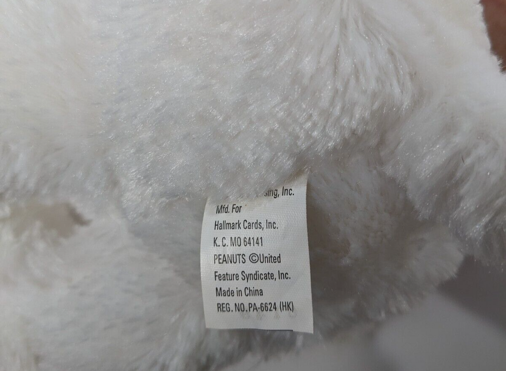 Hallmark Peanuts Christmas Snoopy Plush 10" Fluffy Animal Stuffed Toy