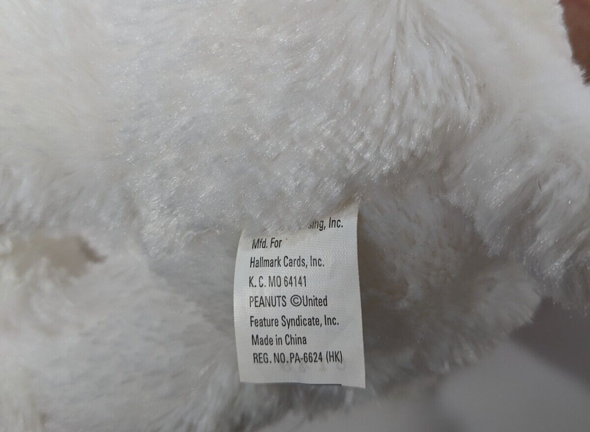 Hallmark Peanuts Christmas Snoopy Plush 10" Fluffy Animal Stuffed Toy