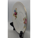 Vintage Clare Bone China Saucer Floral Gold Rim England 5.5