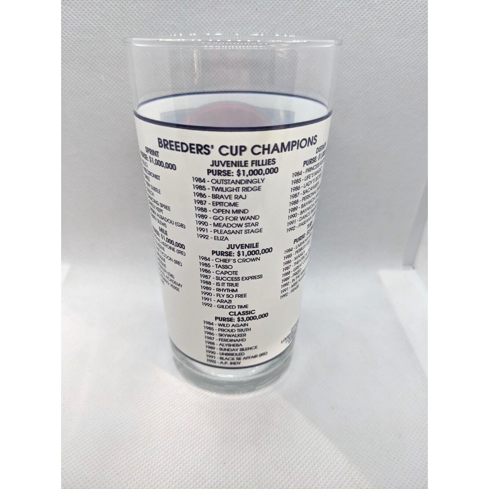 Breeders Cup Glass 1993 Santa Anita Libbey Racing