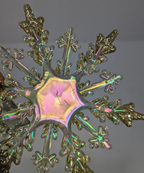 Pair of Prismatic Snowflake Ornaments