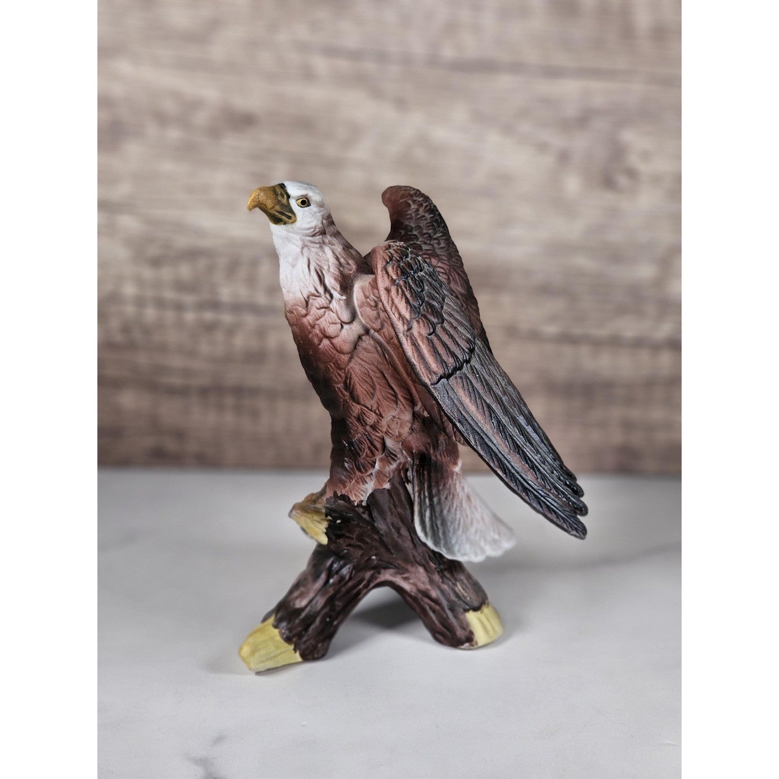 Vintage Bald Eagle Figurine Resin American Eagle Statue