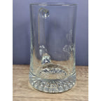 CC Shoaf 1995 Etched Beer Mug Hunter Ducks Signed Glass