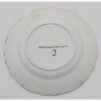 Vintage Windmill Boat Bread & Butter Plate Cobalt Blue Gold Trim