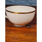 Theodore Haviland New York White Porcelain Teacup with Gold Trim