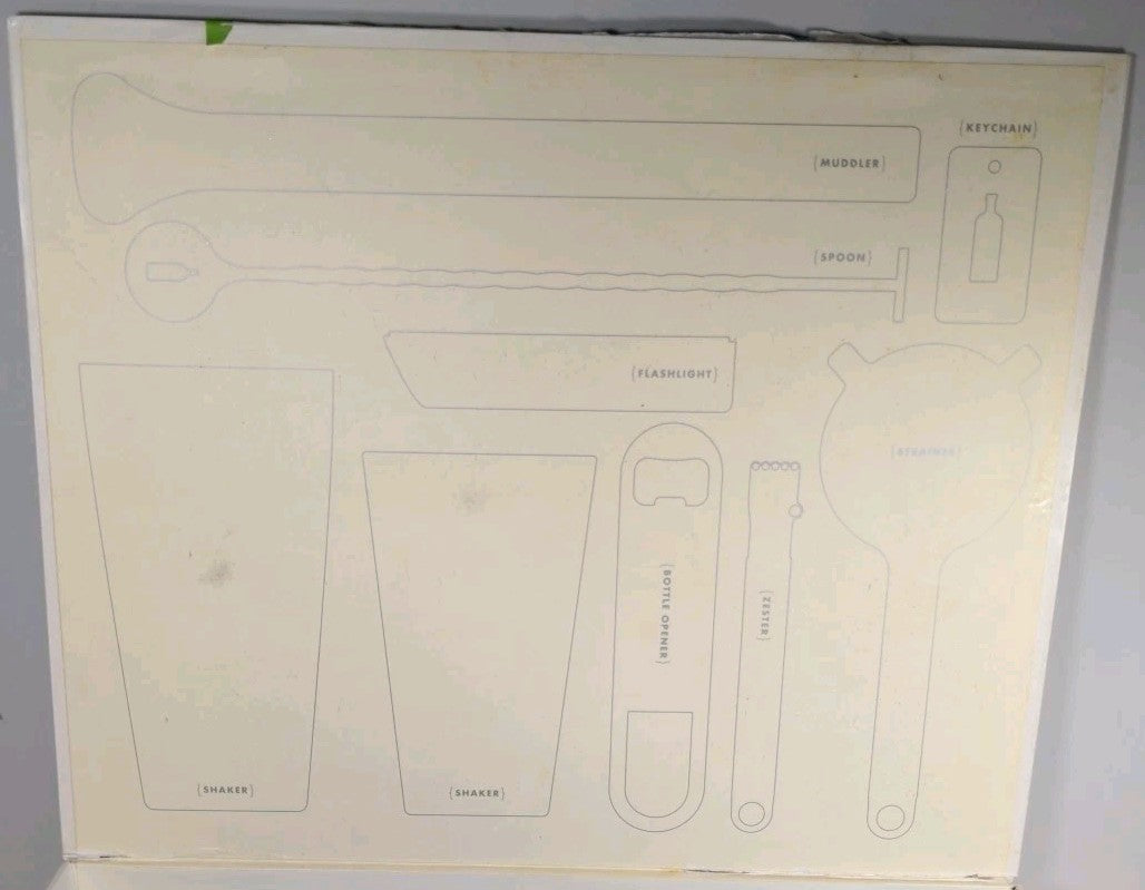 Absolut Vodka 9-Piece Bar Toolkit Set  Shaker Glass Muddler Strainer & More