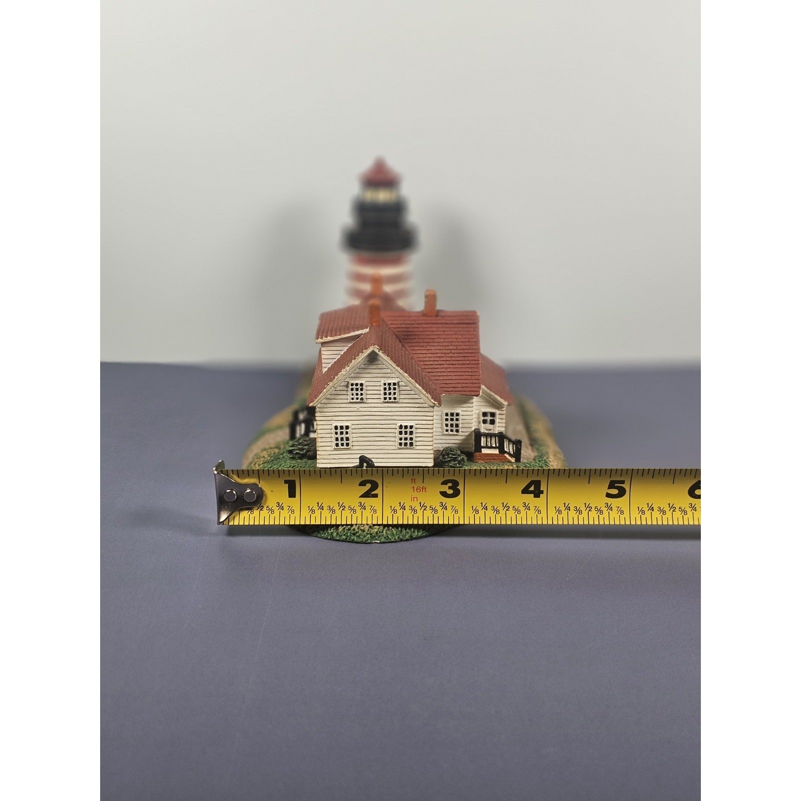 Vintage Danbury Mint West Quoddy Head Lighthouse Figurine