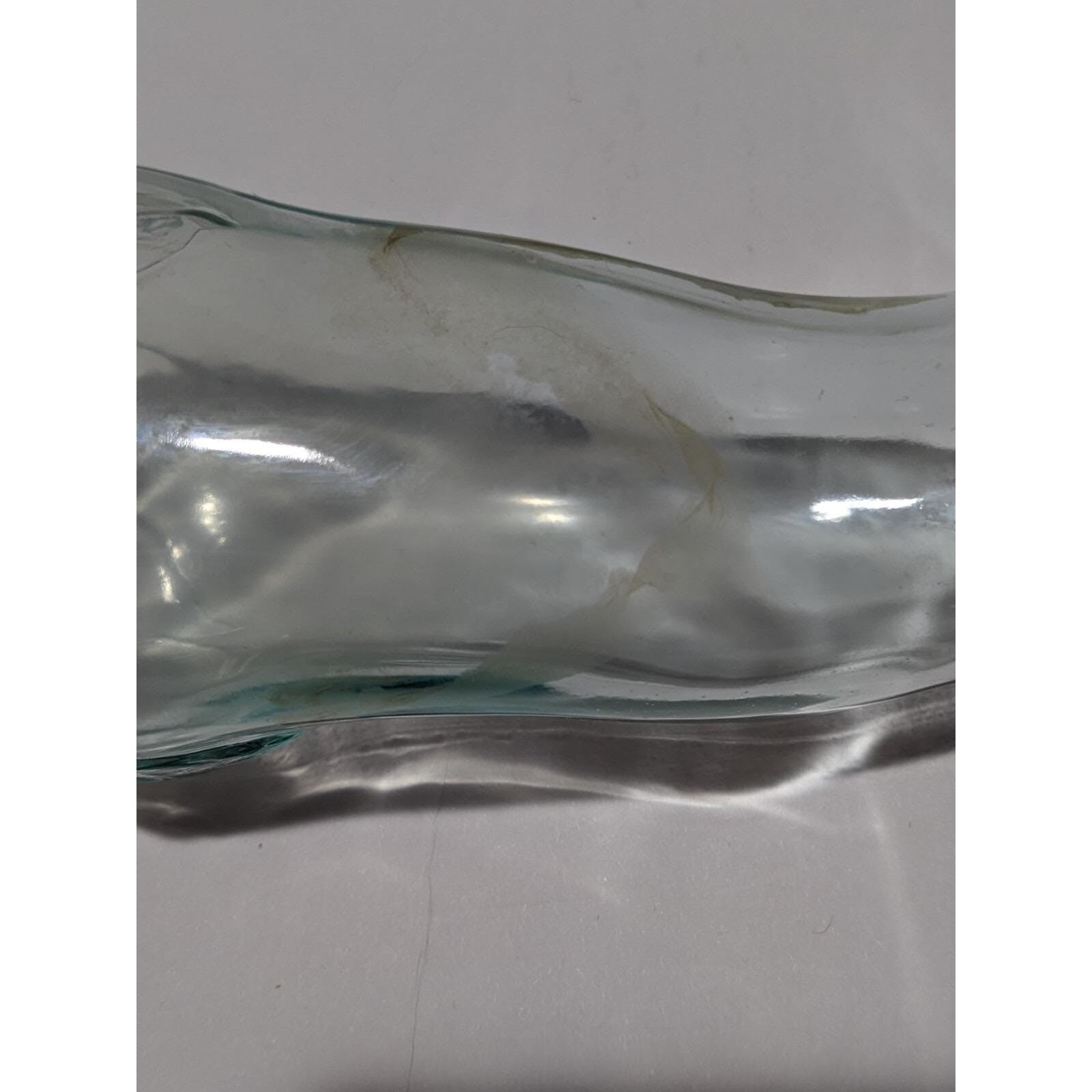 Vintage Vetreria Etrusca Green Glass Bottles Pair Italian 1960s