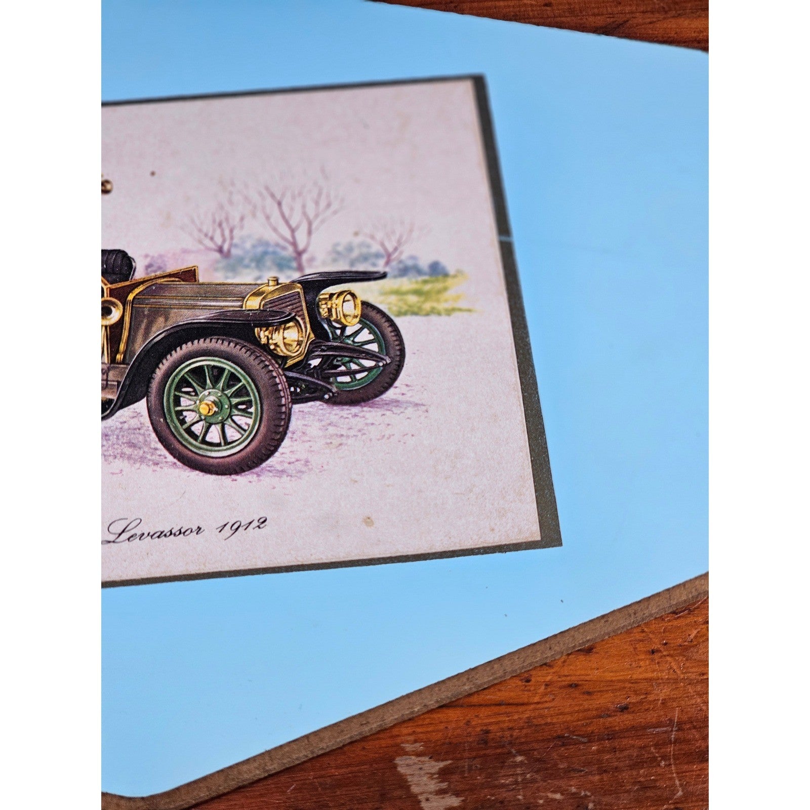 Vintage Panhard & Levassor 1912 Automobile Wall Plaque 11.5 x 8