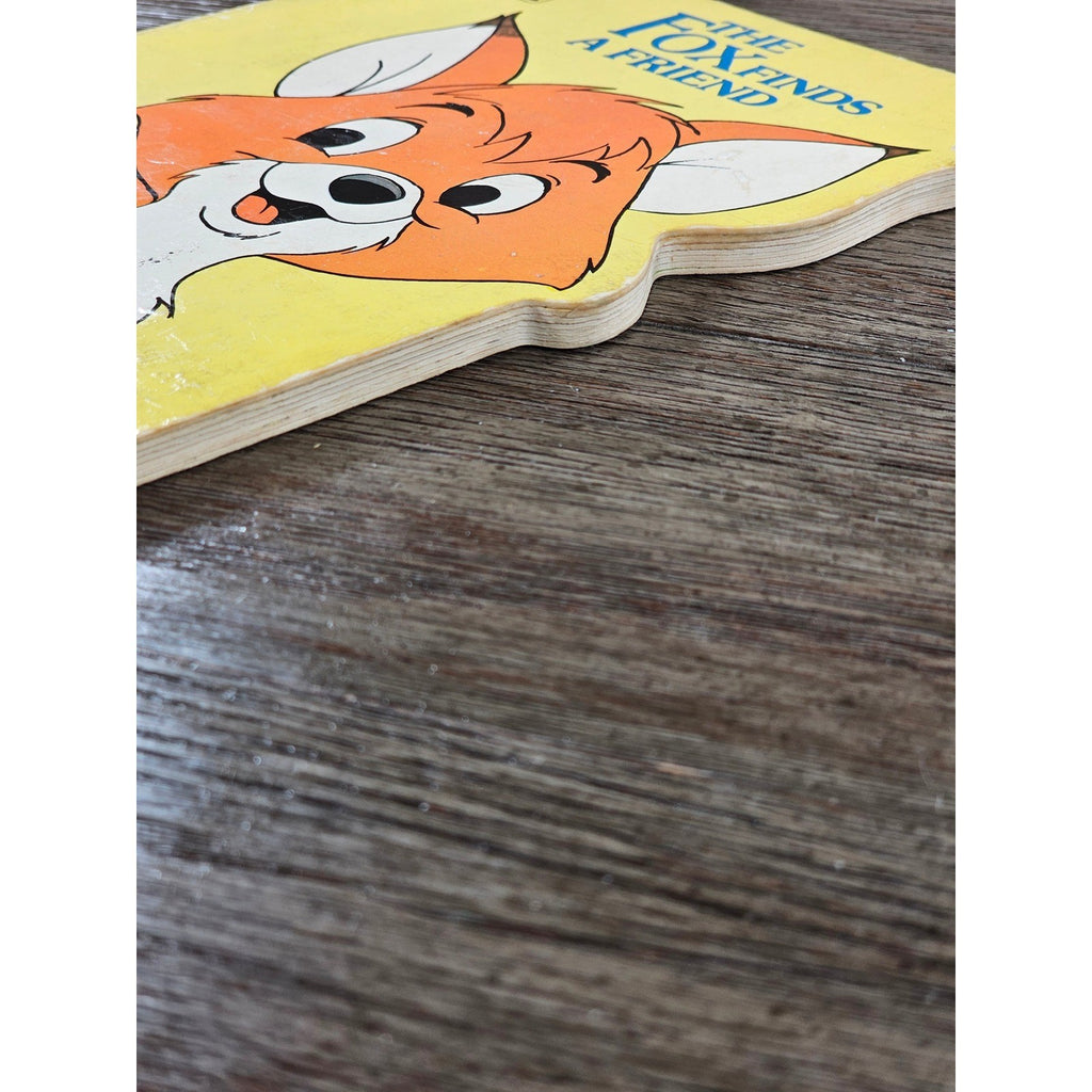 Vintage 1981 Walt Disney The Fox Finds a Friend Golden Sturdy Shape Book Tod