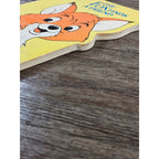 Vintage 1981 Walt Disney The Fox Finds a Friend Golden Sturdy Shape Book Tod