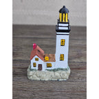 Mini Lighthouse Figurine Coastal Decor Resin Lighthouse Nautical Shelf Art