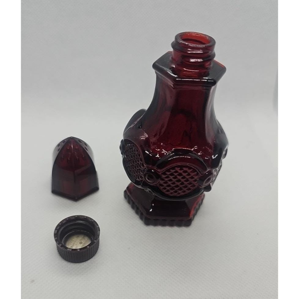 Avon Cape Cod Ruby Red Glass Shaker Bottle Vintage