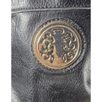 Black Leather Purse Gold Chain Strap Vintage Crossbody Bag