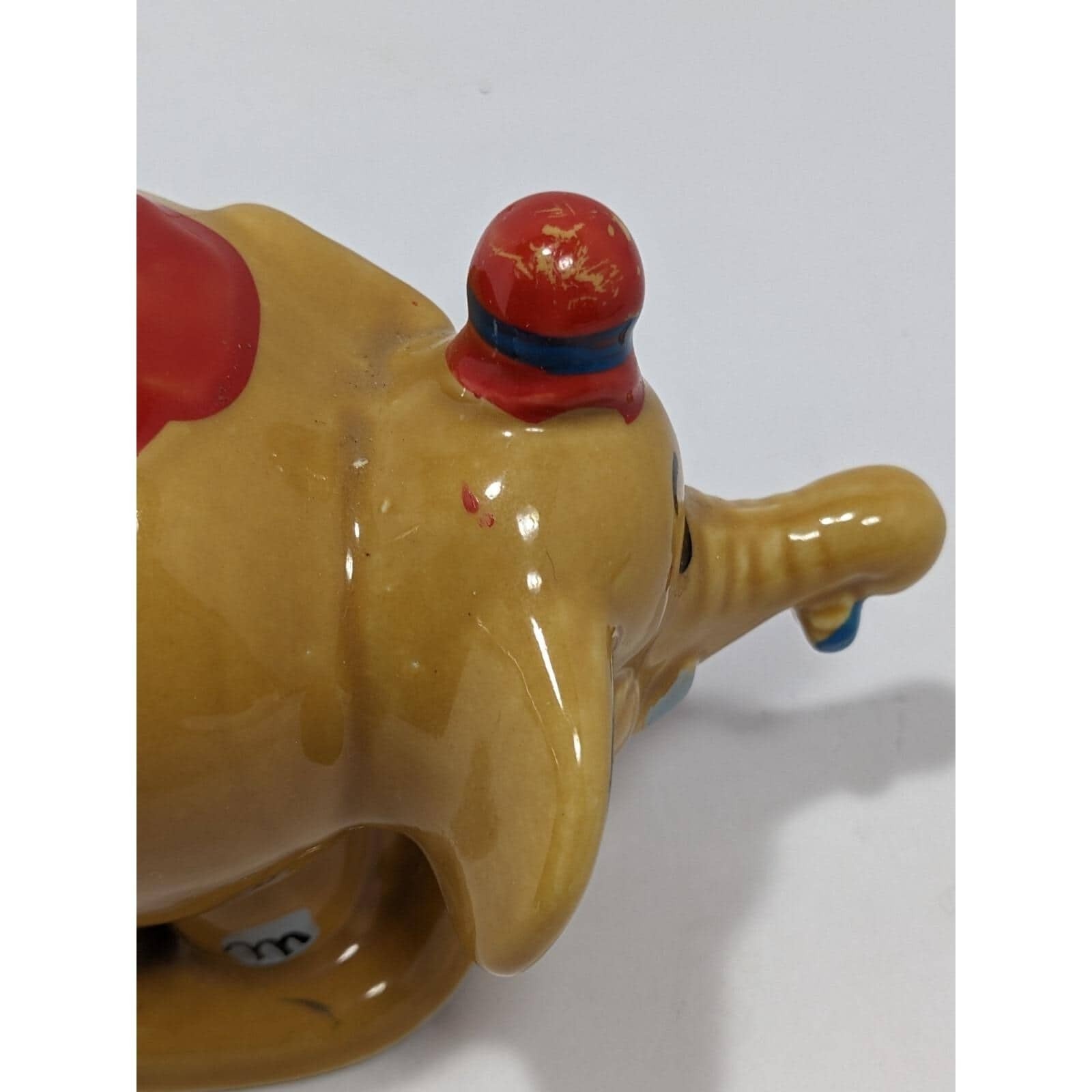 Vintage Edasa Circus Elephant Figurine Hand Painted Ceramic Elephant