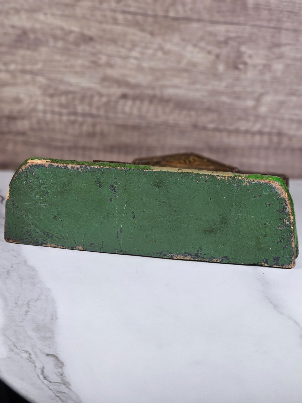 1920's  LUX Clock Co "Bungalow Deluxe Art Clock" Novelty Desk Clock