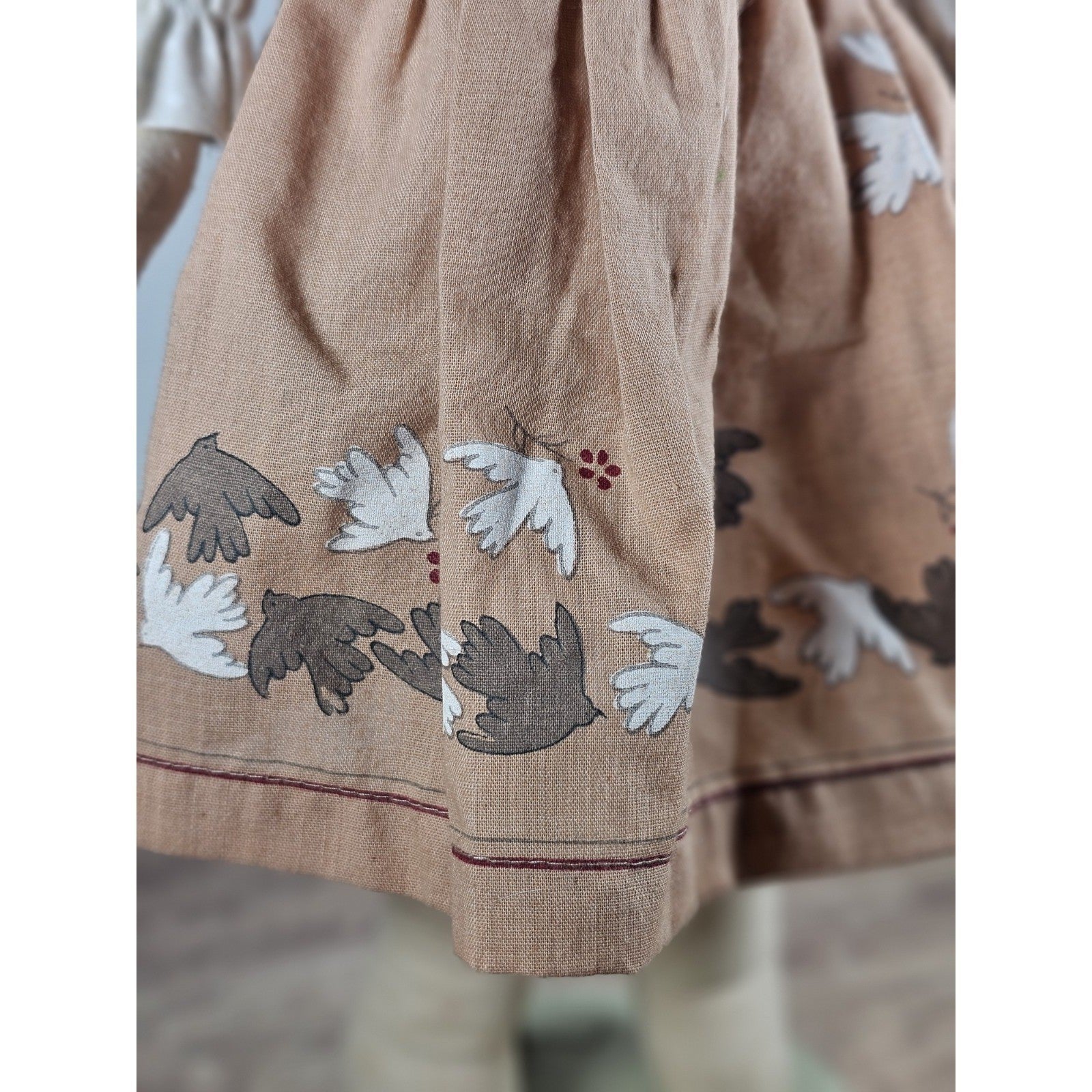 Vintage 17" Handmade Cotton Girl Doll