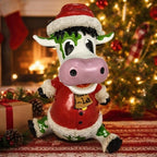 Moola the Cash Cow Christmas Piggy Bank Vintage Cow Bank
