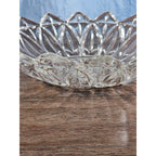 Vintage Pressed Glass Bowl Scalloped Edge 10 Inch Clear Glass Serving Dish