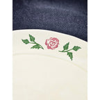 Vintage Floral Oval Serving Platter Yellow Pink Rose Ceramic 16x12