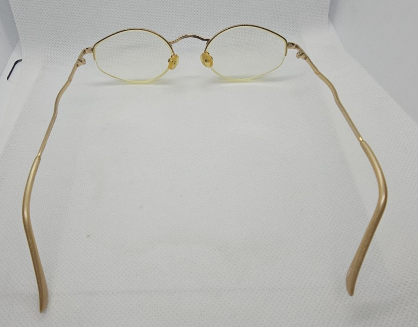 Essence Essentials 2008 Gold/Silver Woman Eyeglasses Half-Rim 48 21 140mm w/case