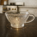 Princess House Fantasia Cup Poinsettia Crystal Pedestal Glass