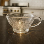 Princess House Fantasia Cup Poinsettia Crystal Pedestal Glass