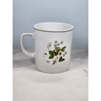 Vintage Lourioux French Porcelain Botanical Mug Sorbus Aucuparia