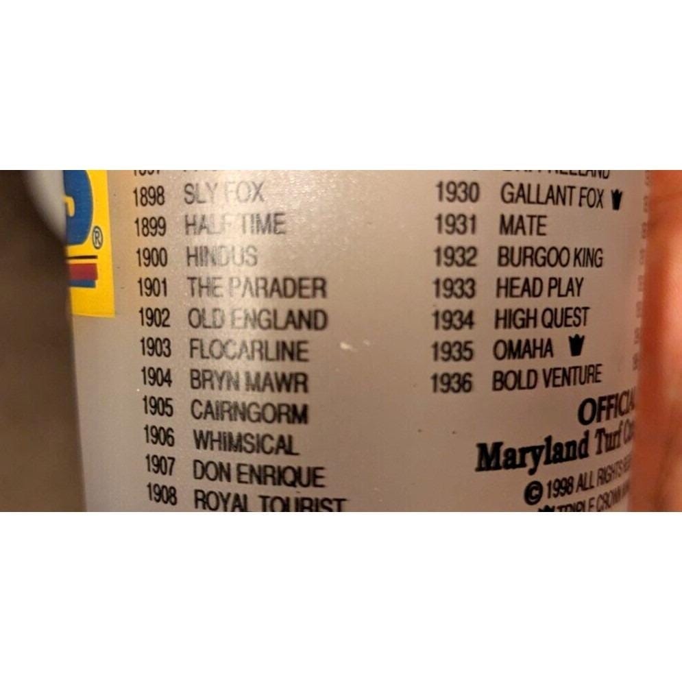 Preakness Stakes Glass 124th Running 1999 Libbey