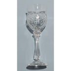 Crystal Cut Cordial Glasses Set of 2 Stemmed 5 Inch