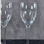 Vintage Crystal Fantasy Ribbed Water Goblets Set of 2 Glasses 7.5