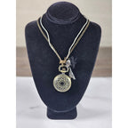 Vintage Pocket Watch Necklace Eiffel Tower Charm Long Chain