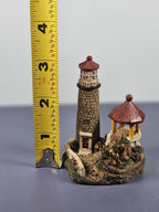Vintage 90s Ks Collection Lighthouse Figurine With Gazebo