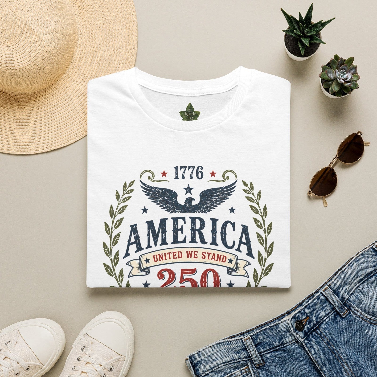 America 250 Shirt, 1776 2026 Patriotic Eagle Tee, Fourth of July Tee