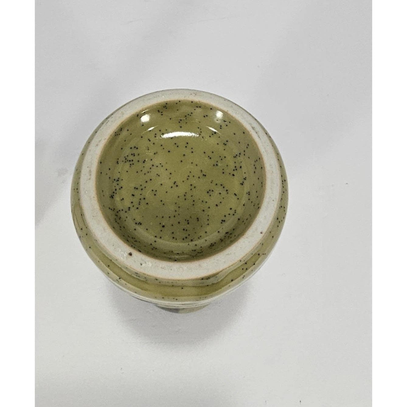 Handcrafted Stoneware Sake Pitcher Bamboo Motif Ceramic