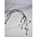 Betsey Johnson Vintage Charm Necklace Key Pendants Long Layered Statement