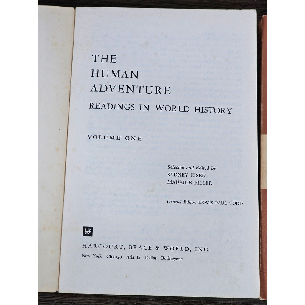 Vintage World History Books Set – The Human Adventure Volumes One & Two (1964)