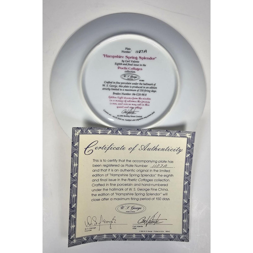Carl Valente Hampshire Spring Splendor Plate W.S. George Cottage