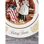 Vintage 1973 Avon Betsy Ross Plate Enoch Wedgwood England Gold Trim 9"