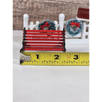 Vintage Lemax Christmas Village Accessories Fence Bench Firewood Set