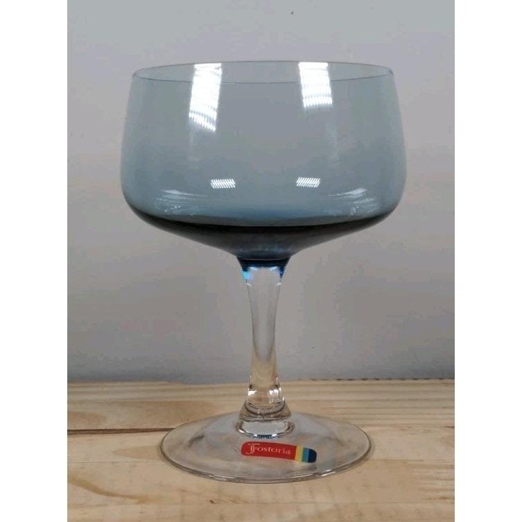 Fostoria Glamour Blue Sherbet or Champagne Glass 5 1/8 Inch Vintage