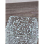 Vintage Avon Clear Pressed Glass Square Votive Candle Holder