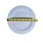 CorningWare French White Ribbed Plates Set of 2 8.25 Inch Salad Plates