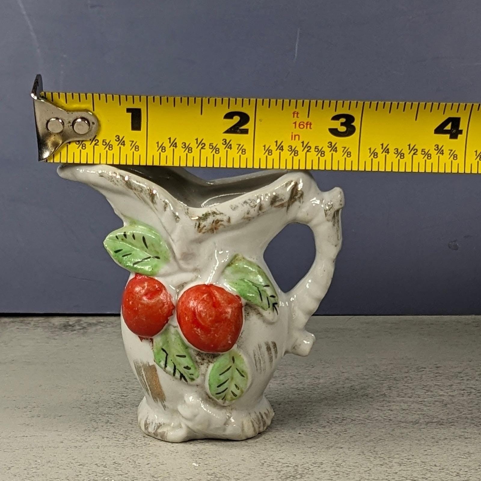 Vintage Japan Apple Creamer Pitcher Ceramic Farmhouse Decor