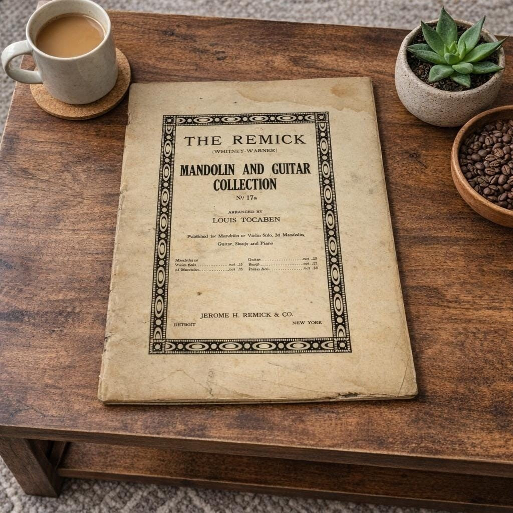 Remick Mandolin Guitar Collection No 17a 1916 Tocaben Book