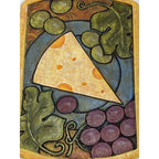 Vintage Joie de Vivre Cheese Board Grapes Resin Serving Tray 8x5