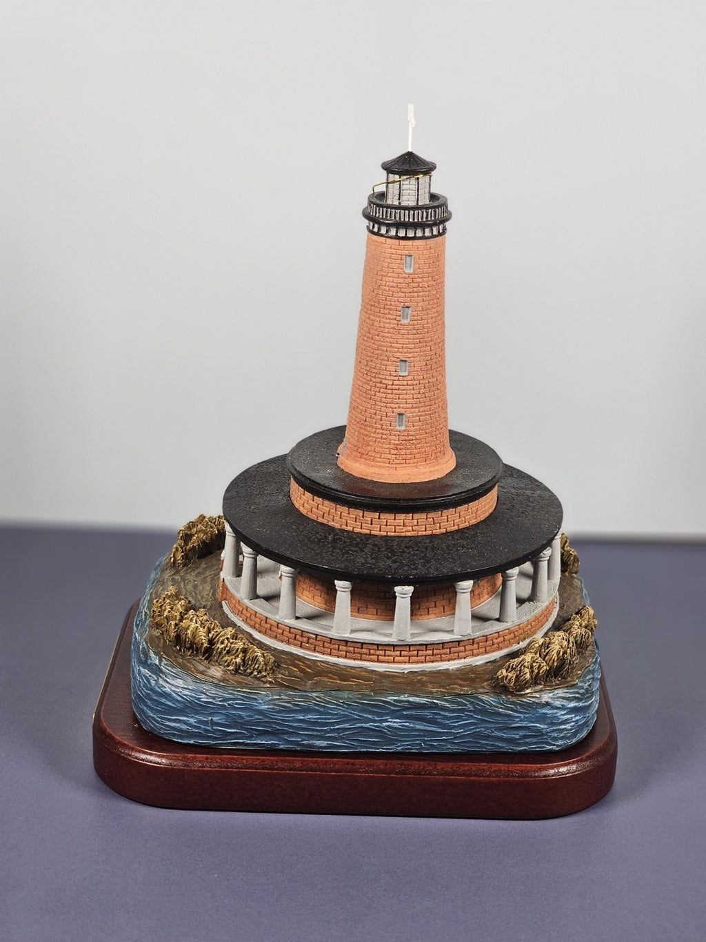 Lefton Lost Lights Franks Island Lighthouse Figurine With Certificate Of Authent